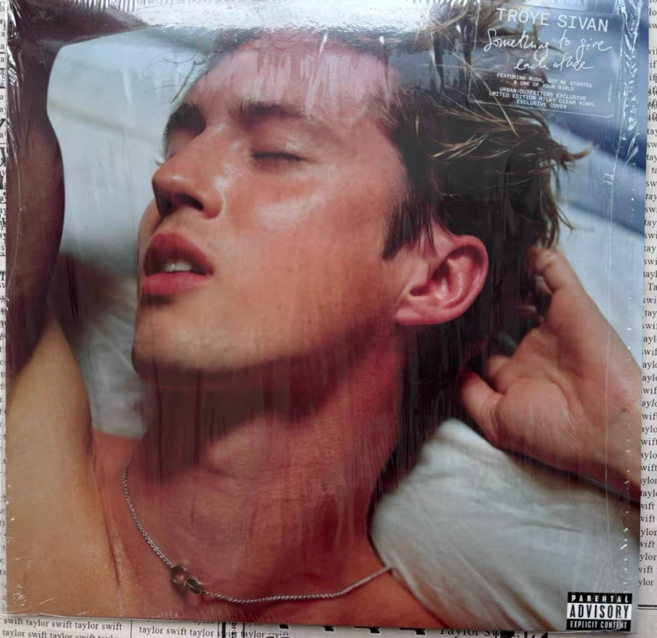 Troye Sivan Something to Give Each Other US milky white vinyl LP (UO sticker)