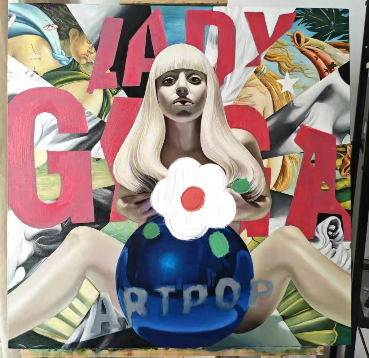 Lady Gaga *ARTPOP* Hand-Painted Album Cover Reproduction (60x60cm Canvas)