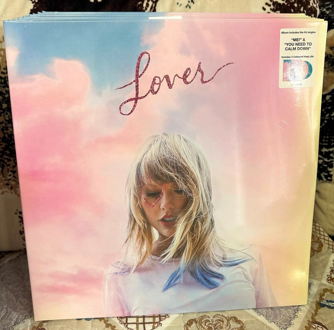 Taylor Swift Lover Pink Blue 2LP Colored Vinyl Europe Press Factory Sealed