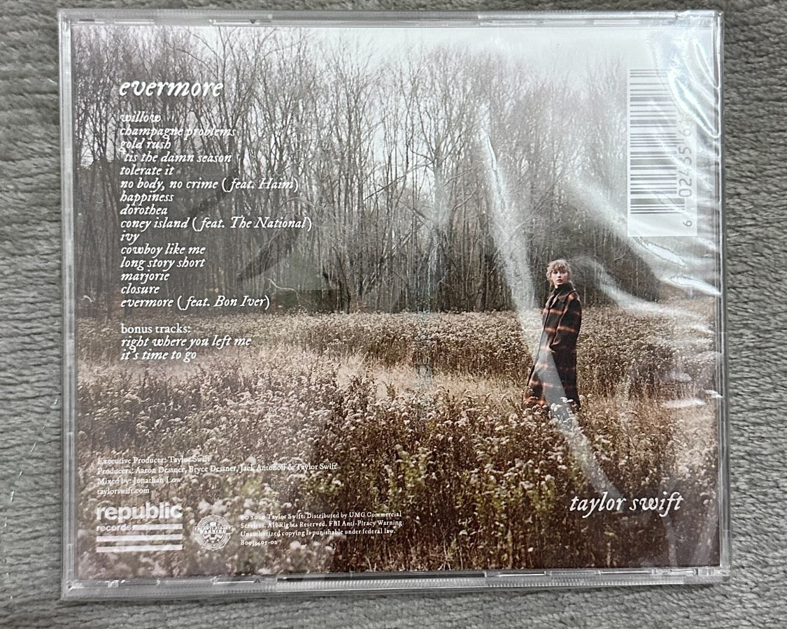 Taylor Swift – Evermore Hand-Signed CD (Autographed Collectible)
