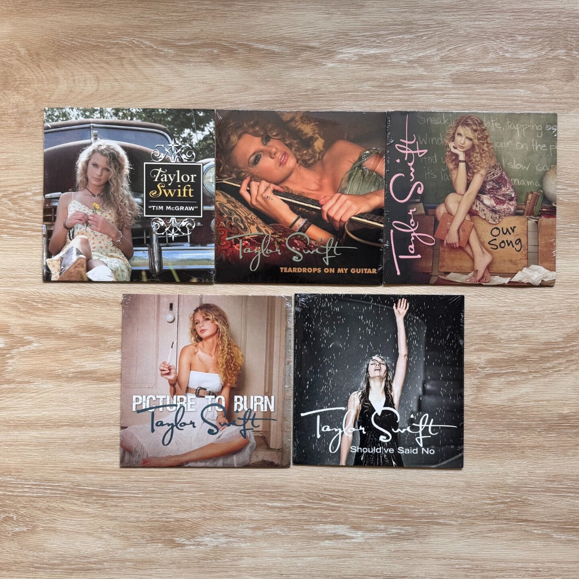Taylor Swift Debut 7" Vinyl Singles Bundle, Sealed Colored Vinyl Set