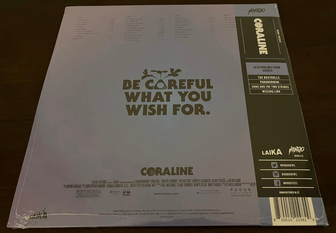 Coraline original soundtrack 2LP pink galaxy vinyl limited edition sealed