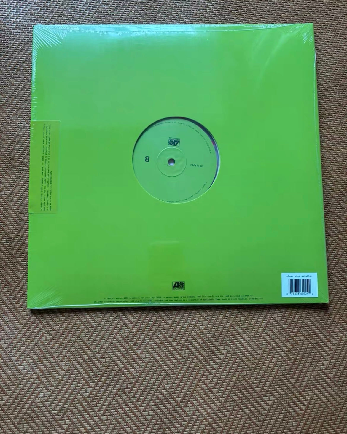 Charli XCX *BRAT* Transparent Pink Splatter Vinyl + Signed Card (New & Sealed)