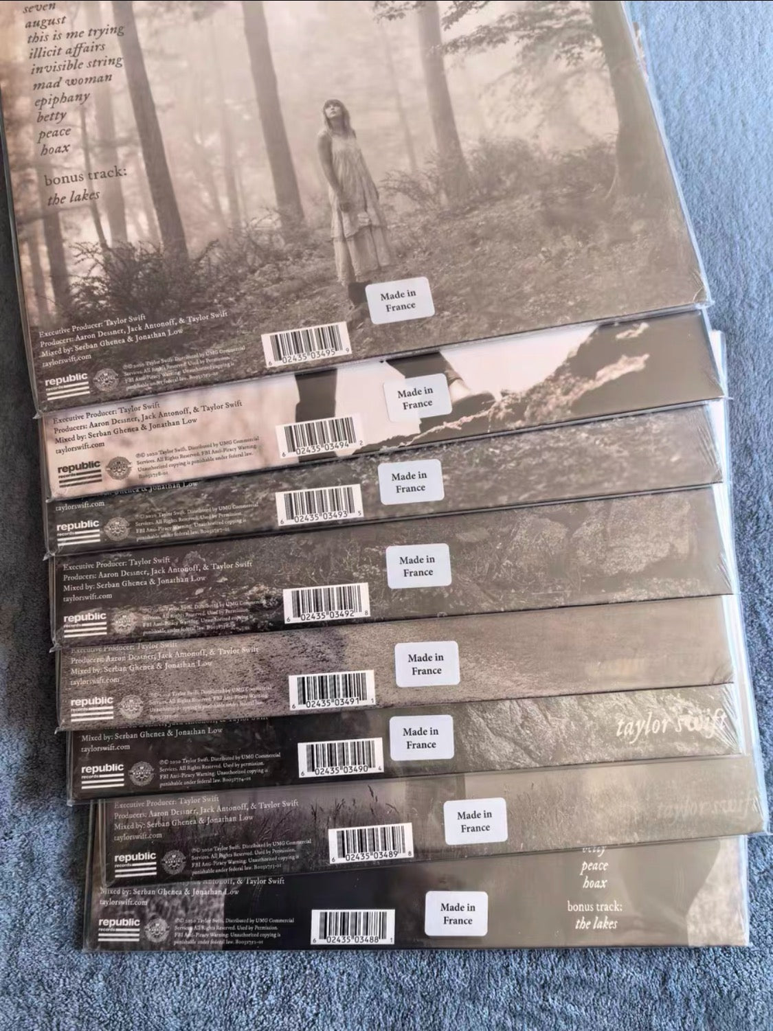 Taylor Swift – Folklore Complete 8 Vinyl LP Set US First Week France Press