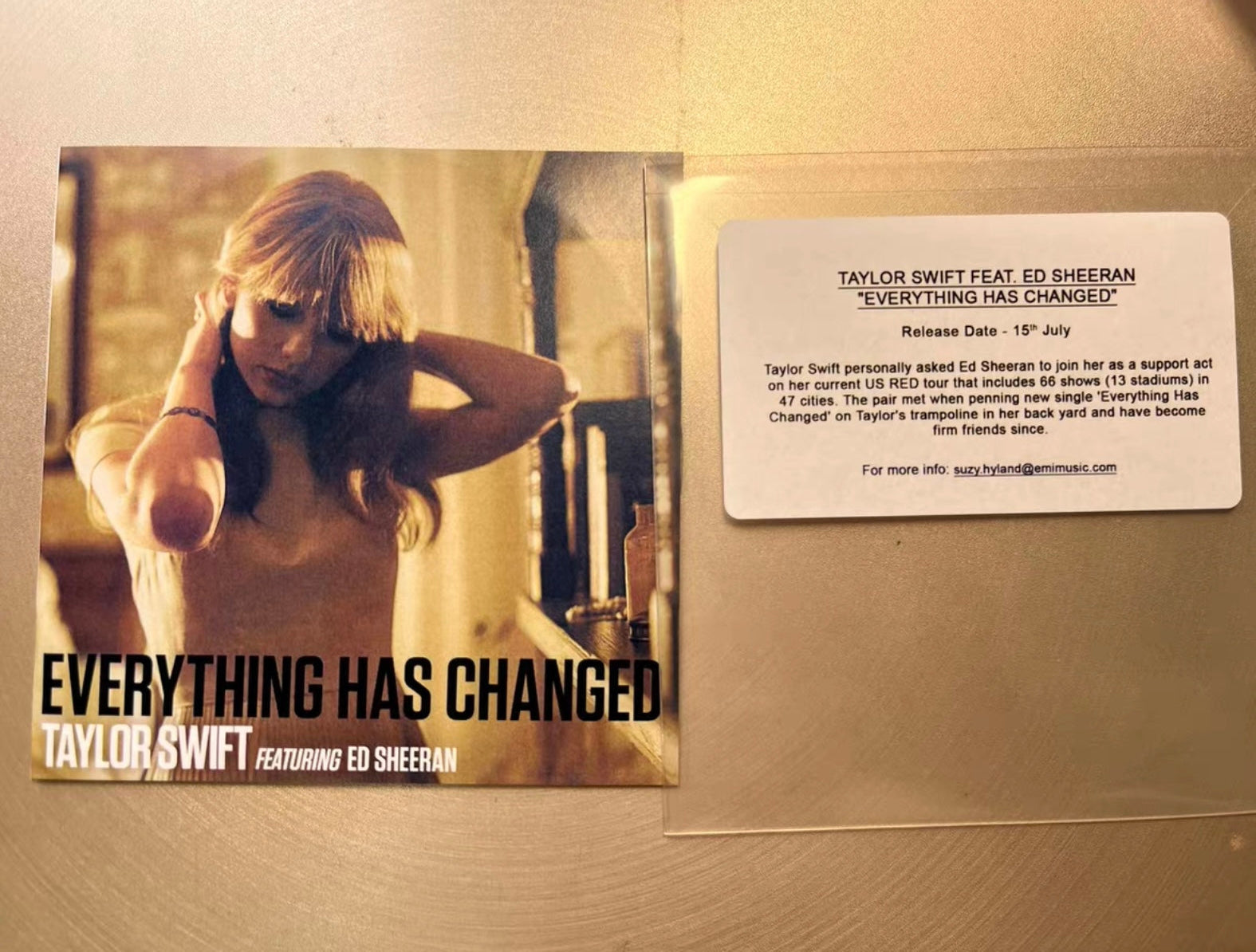 Taylor Swift Everything Has Changed UK Promo CD Feat Ed Sheeran Pre-Owned Read Desc