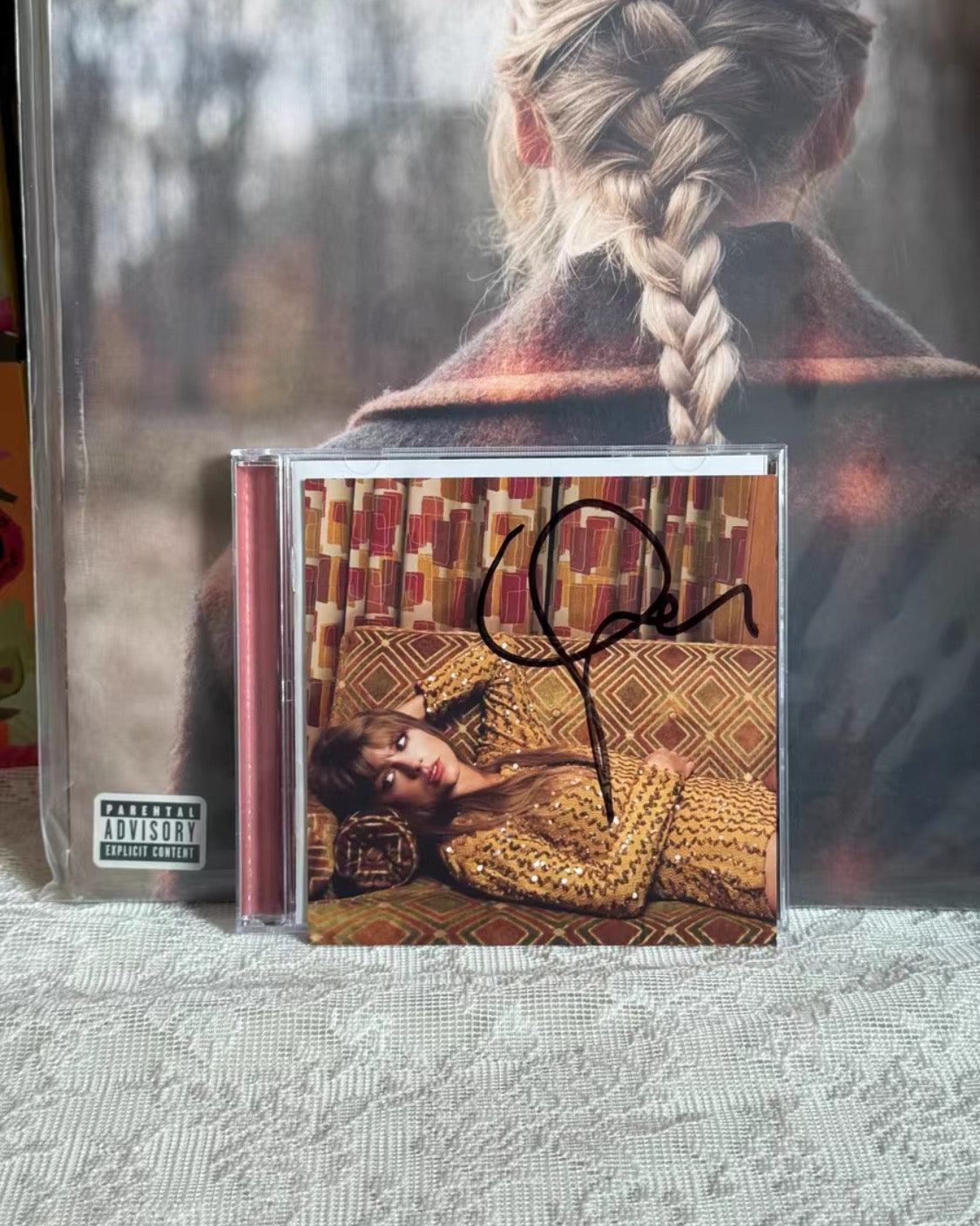 Taylor Swift Midnights Blood Moon Signed CD Set (w/ Signed Card)