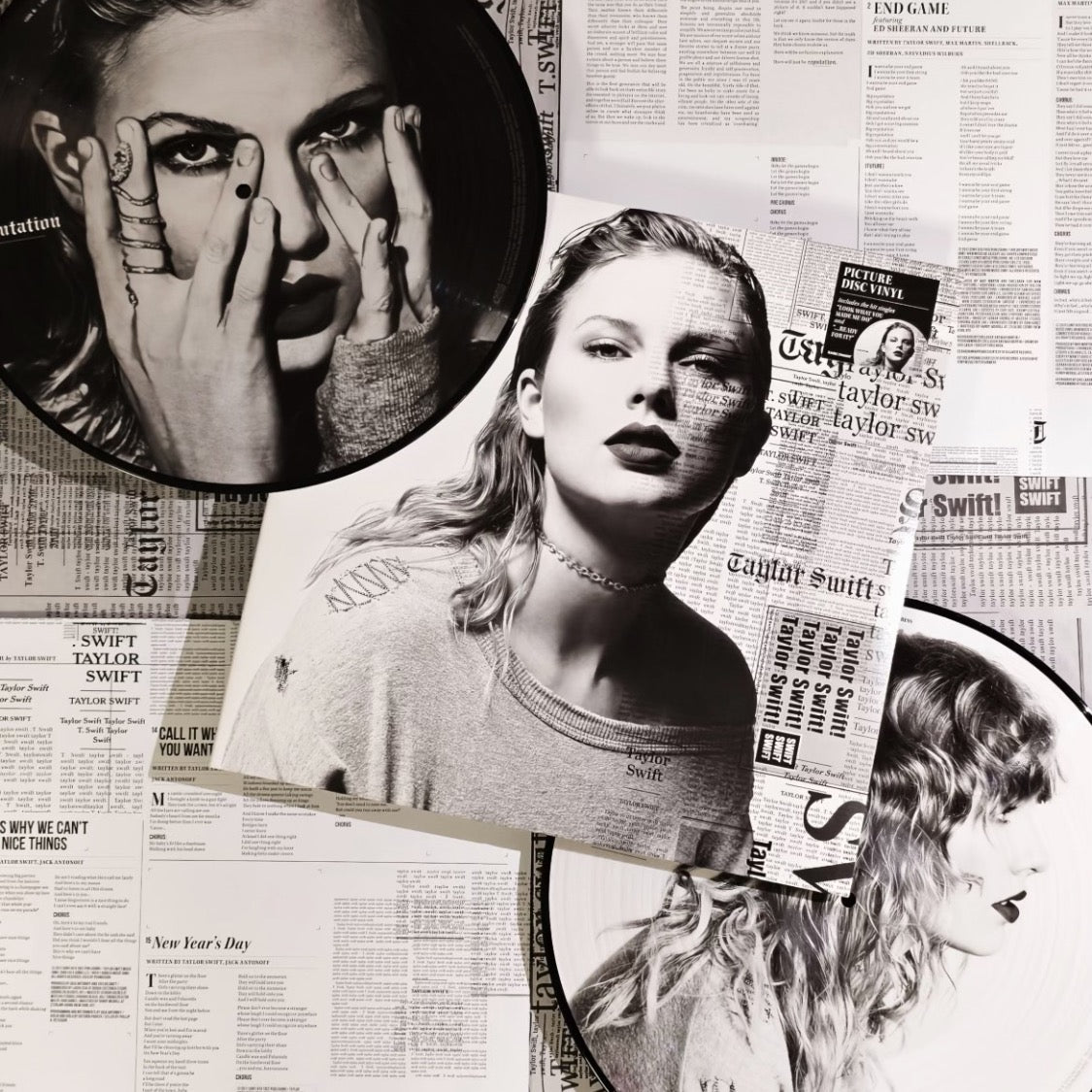 Taylor Swift Vinyl Collection Bundle – Reputation Picture Disc / Midnights / Lover / Long Pond / Folklore