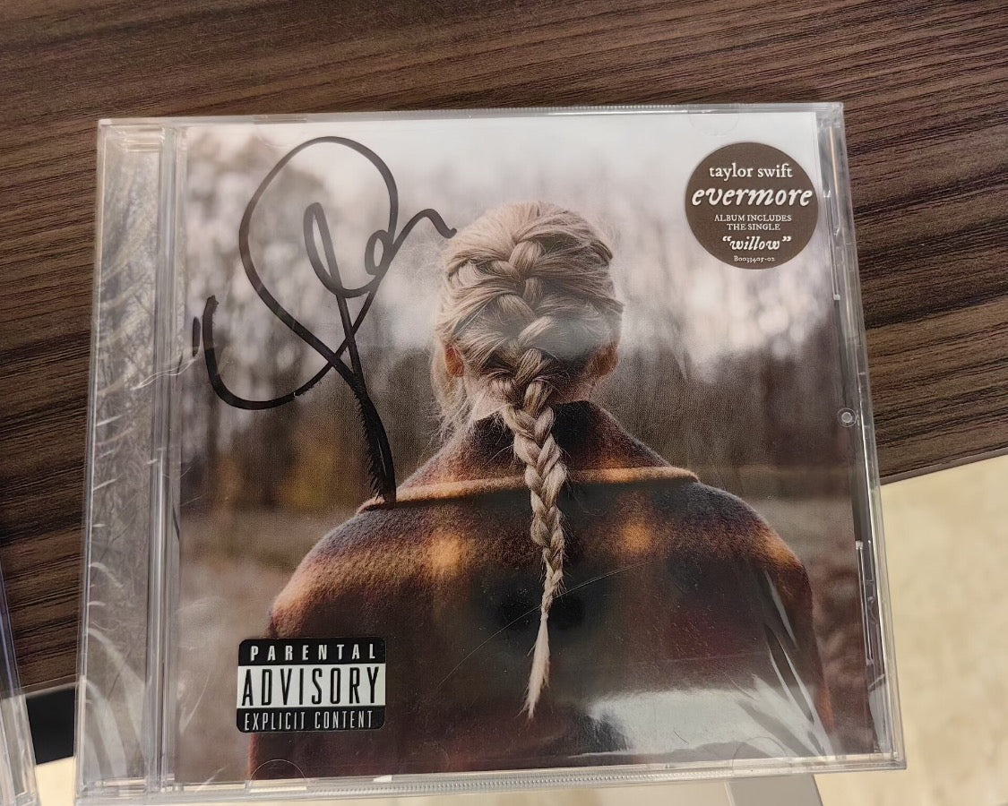 Taylor Swift – Evermore Hand-Signed CD (Brand New, Unopened)