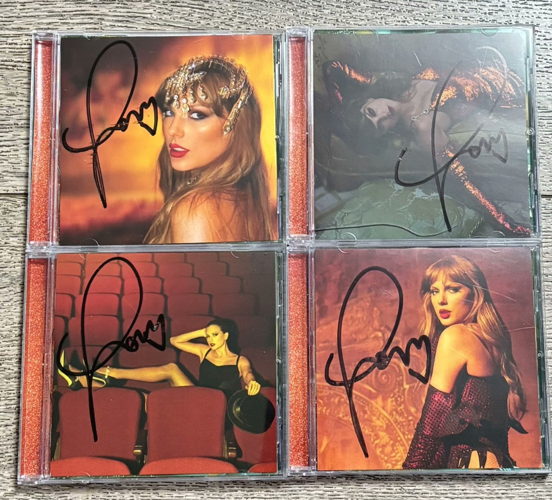Taylor Swift – Signed Bundle Speak Now TTPD Showgirl Ophelia Vinyl CD Set NM/VG+