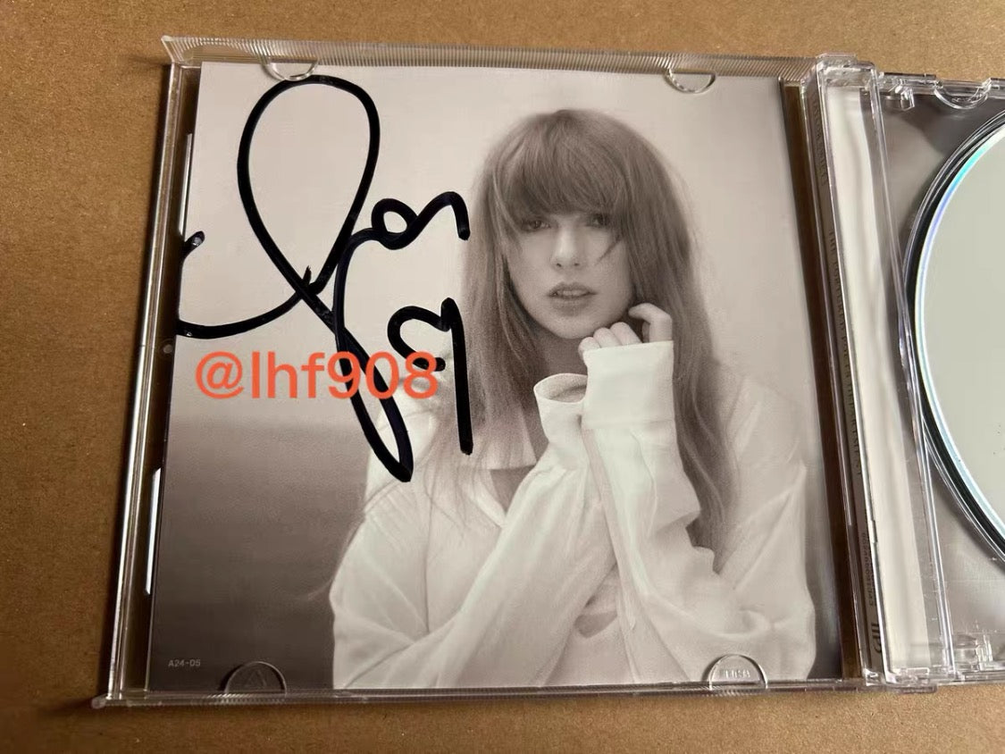 Taylor Swift TTPD The Tortured Poet’s Department Signed CD (US Version, Heart Autograph)