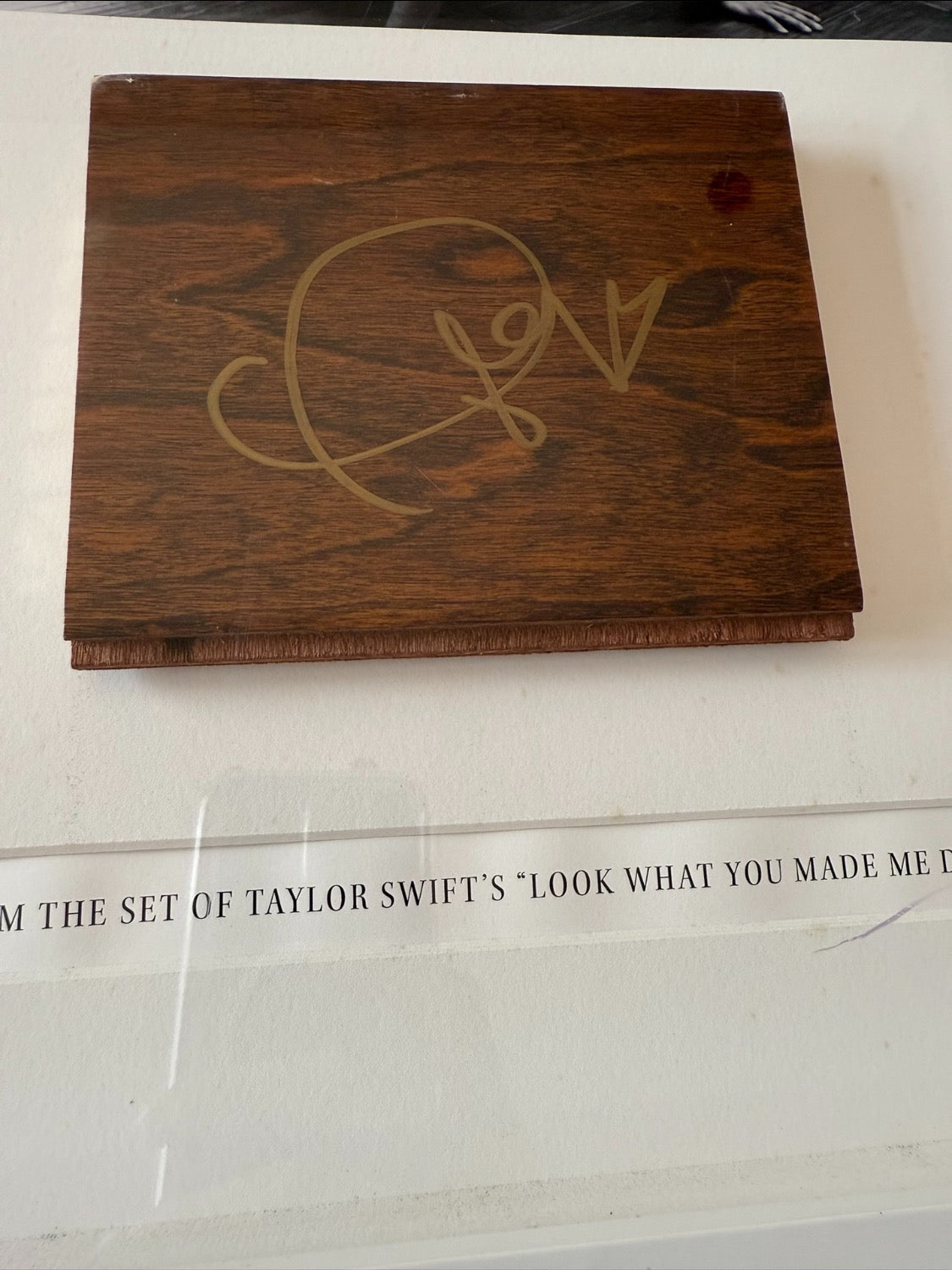 Taylor Swift Signed “Look What You Made Me Do” MV Prop – Floor Panel Signature (Infinity Signature)