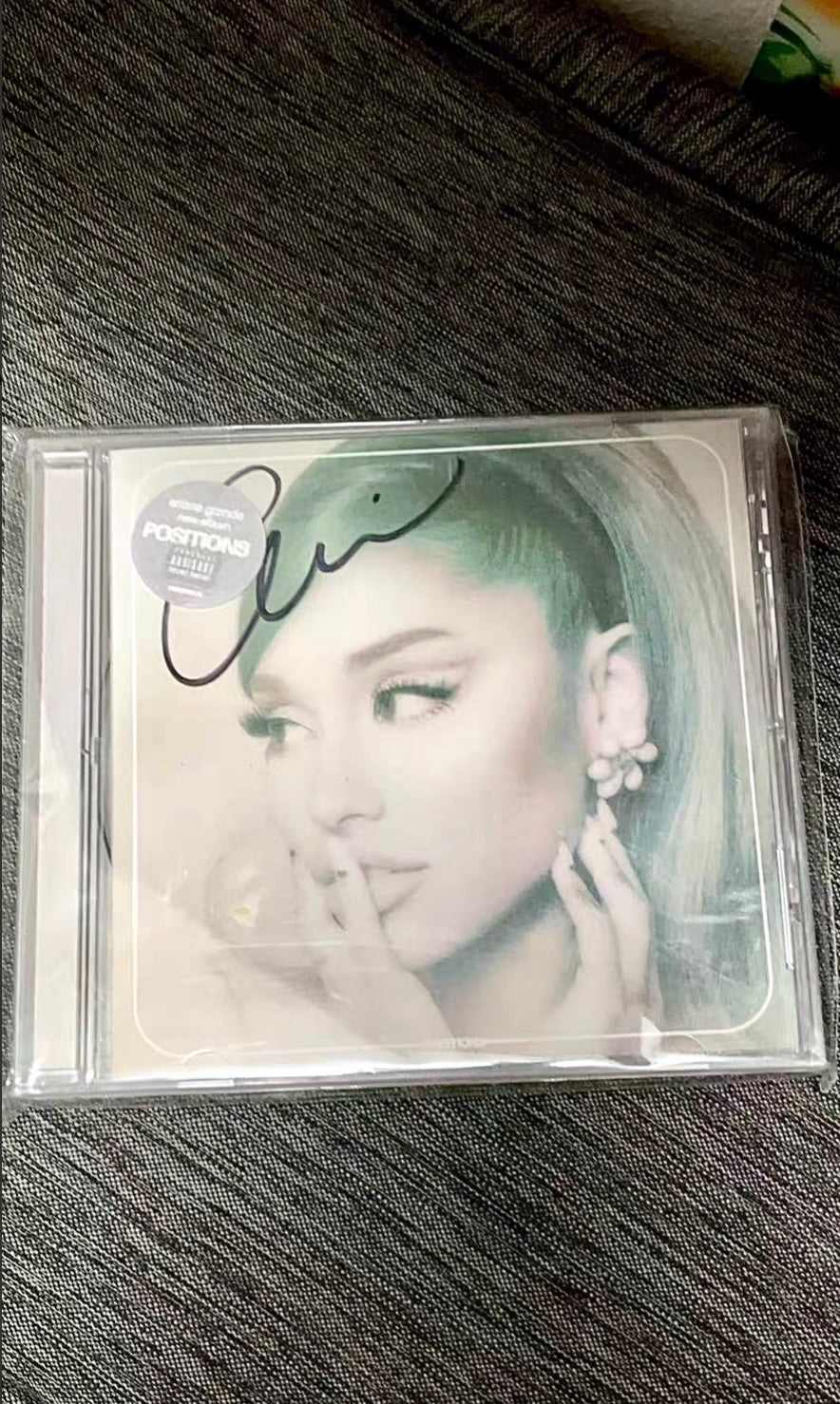 Ariana Grande *Positions* Signed US CD (Simple Autograph, Unsealed)