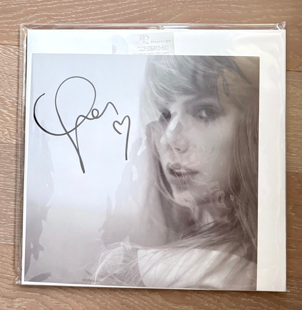 Taylor Swift TTPD Signed CD Insert Heart Signature Autograph Card