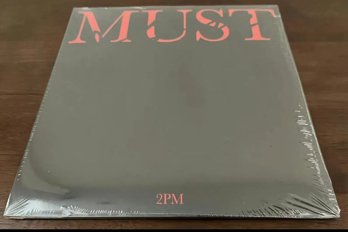2PM MUST red vinyl LP limited edition with preorder bonus photocard set sealed