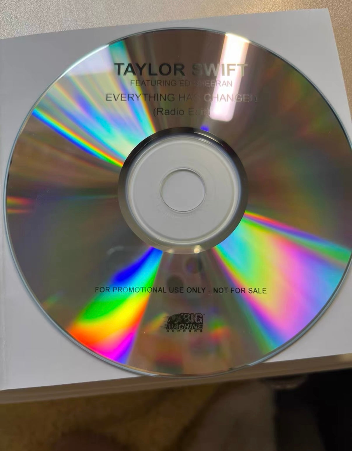 Taylor Swift Everything Has Changed UK Promo CD Feat Ed Sheeran Pre-Owned Read Desc
