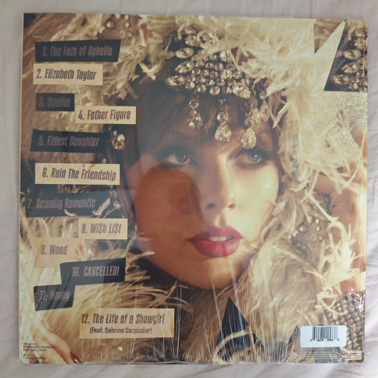 Taylor Swift - The Life of a Showgirl Target Pink Vinyl LP Partially Opened