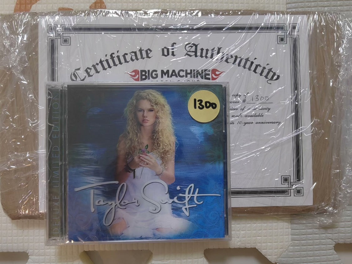 Taylor Swift Self-Titled Debut 3D Lenticular CD Limited 1300/1313 Sealed with COA