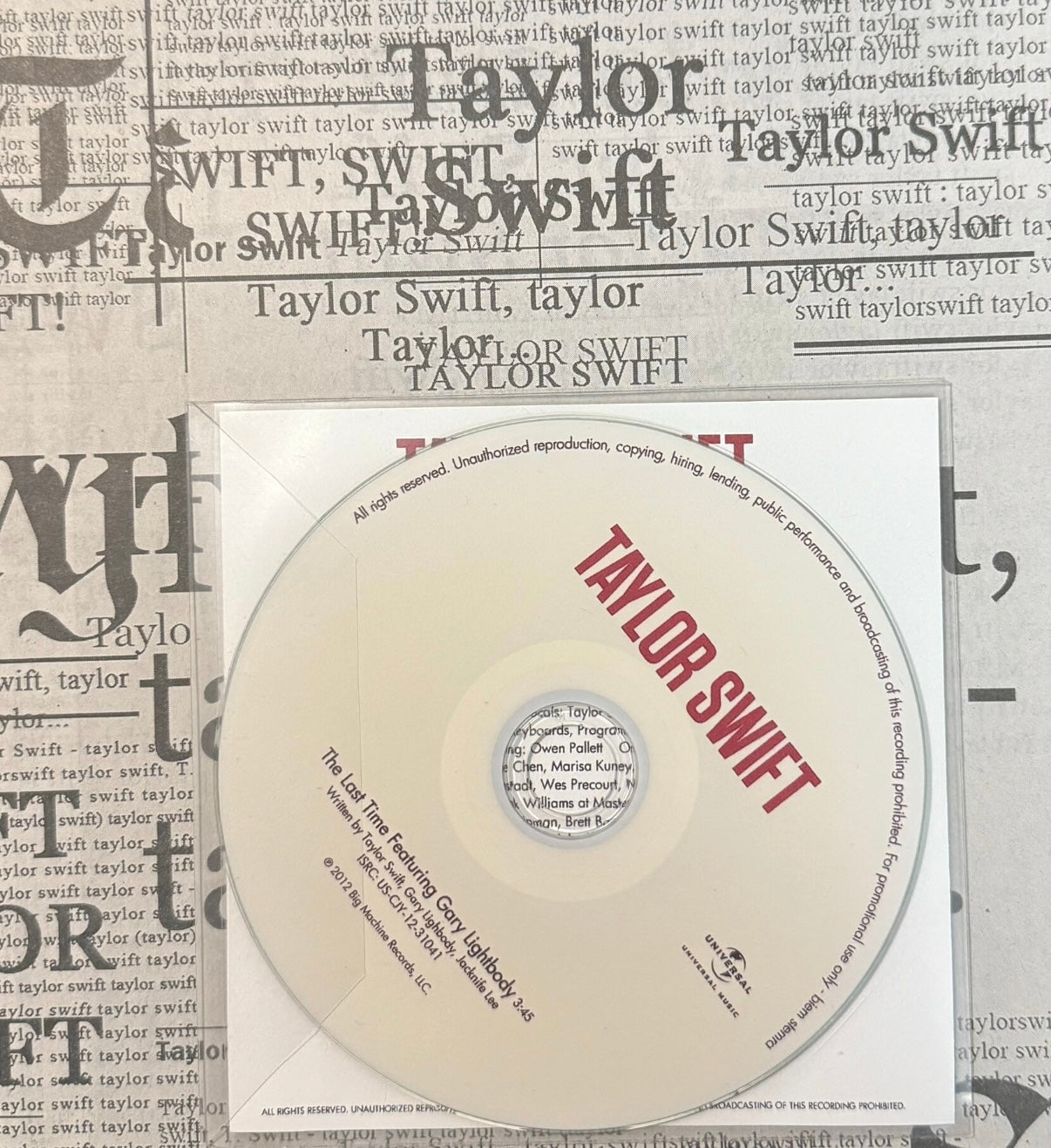 Taylor Swift - The Last Time Brazilian Promo CD Single Sealed Rare