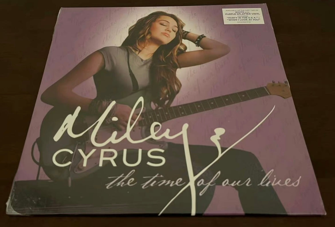 Miley Cyrus The Time of Our Lives purple white splatter vinyl LP limited edition sealed
