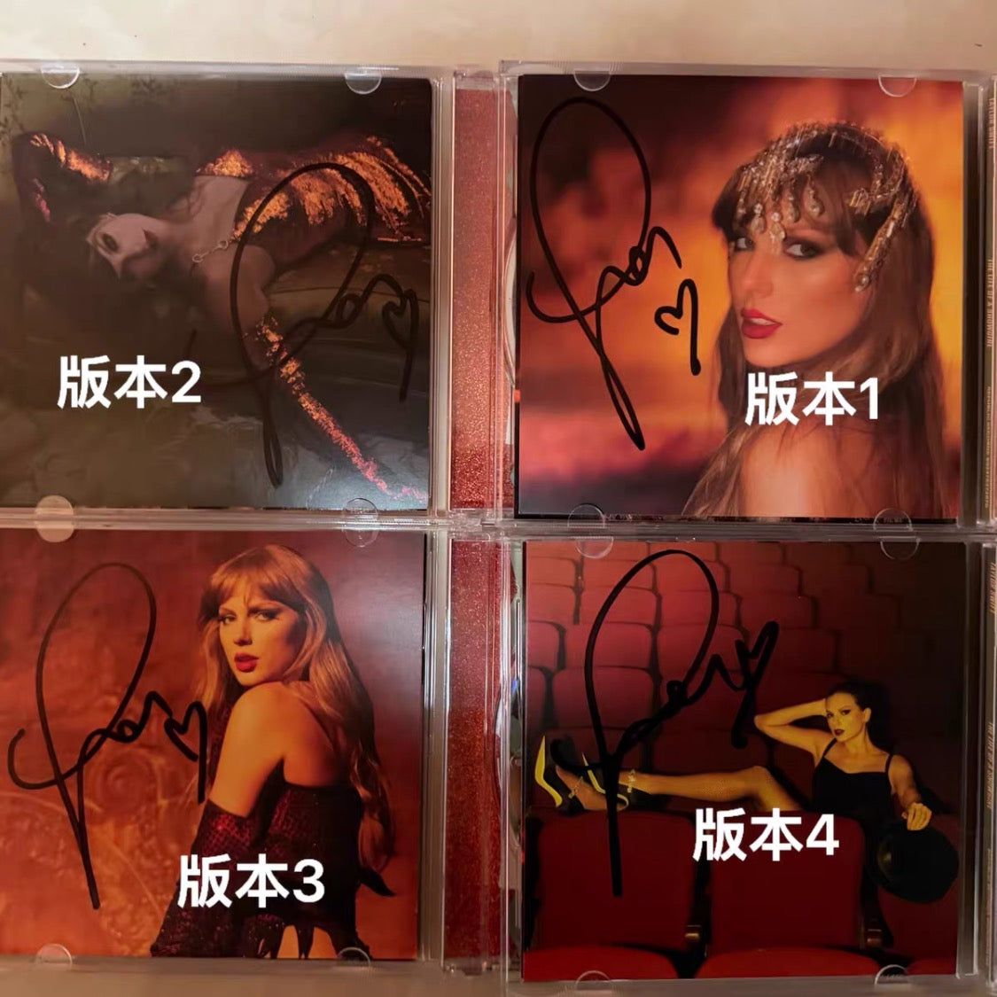 Taylor Swift The Life of a Showgirl Signed CD Set (Side Opened Only)