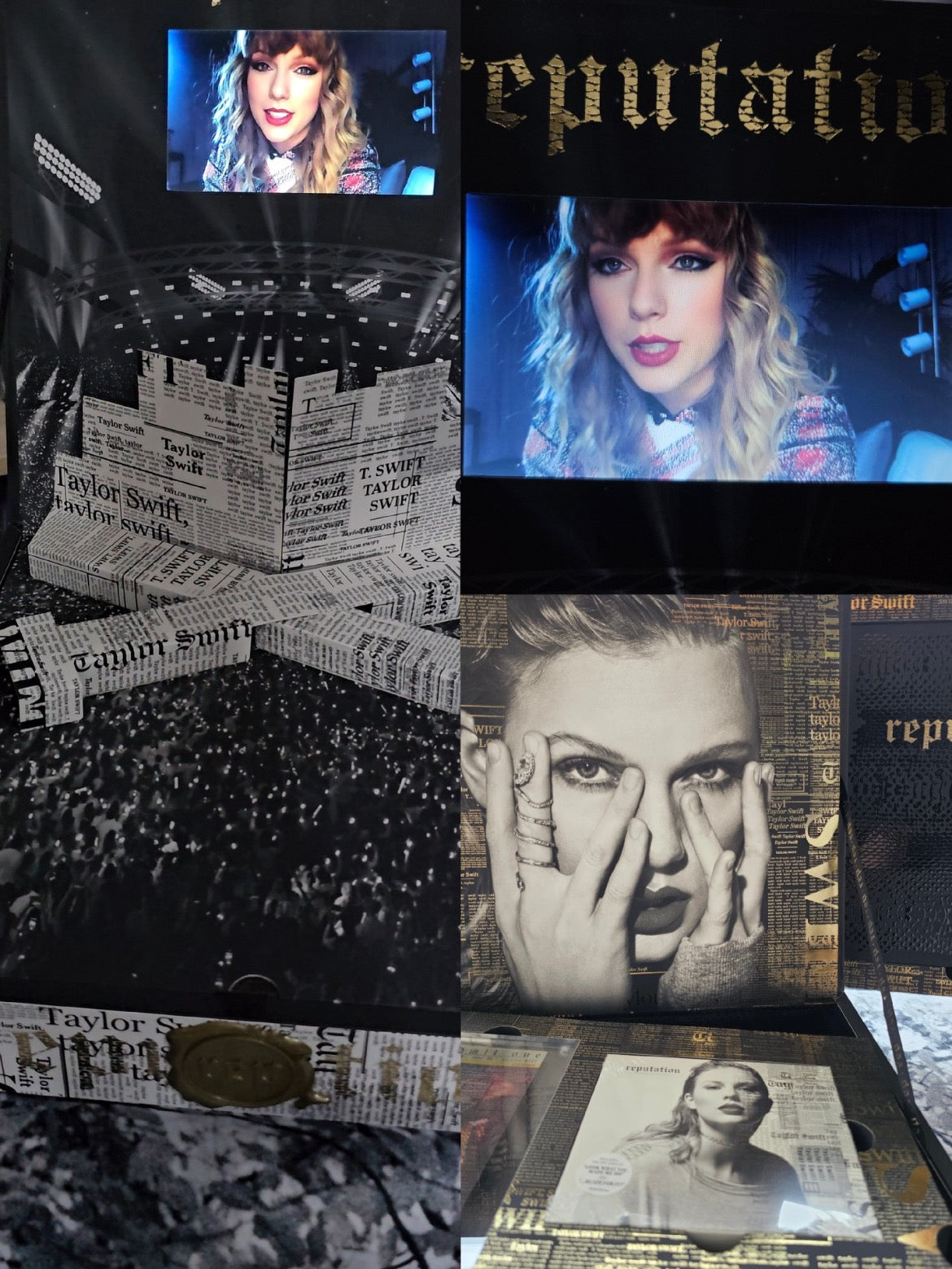 Taylor Swift Reputation Tour Limited Edition VIP Box Set, includes Snake Ring Booklet, slight imperfections. 泰勒·斯威夫特 Reputation 巡演限量版VIP禮盒，包含蛇皮書冊，有些許瑕疵。