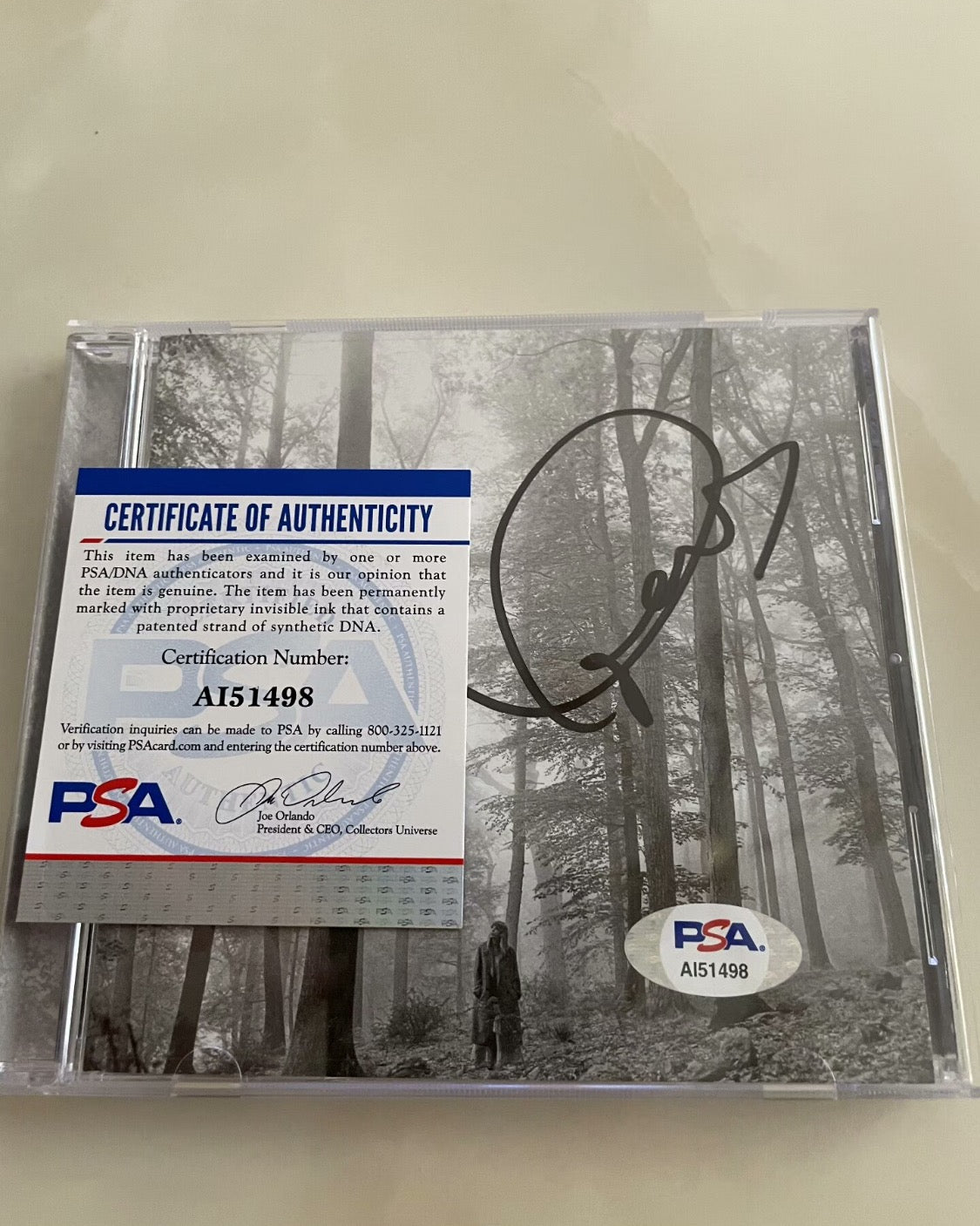 Taylor Swift Folklore Signed CD Autographed PSA Authenticated Heart Signature