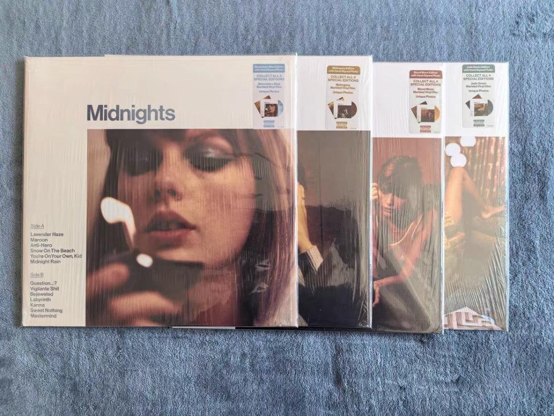 Taylor Swift – Midnights Signed Vinyl LP Complete 4 Cover Set