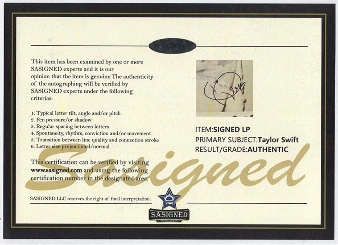 Taylor Swift Autographed Reputation & Folklore Limited Edition Vinyl LP Collection