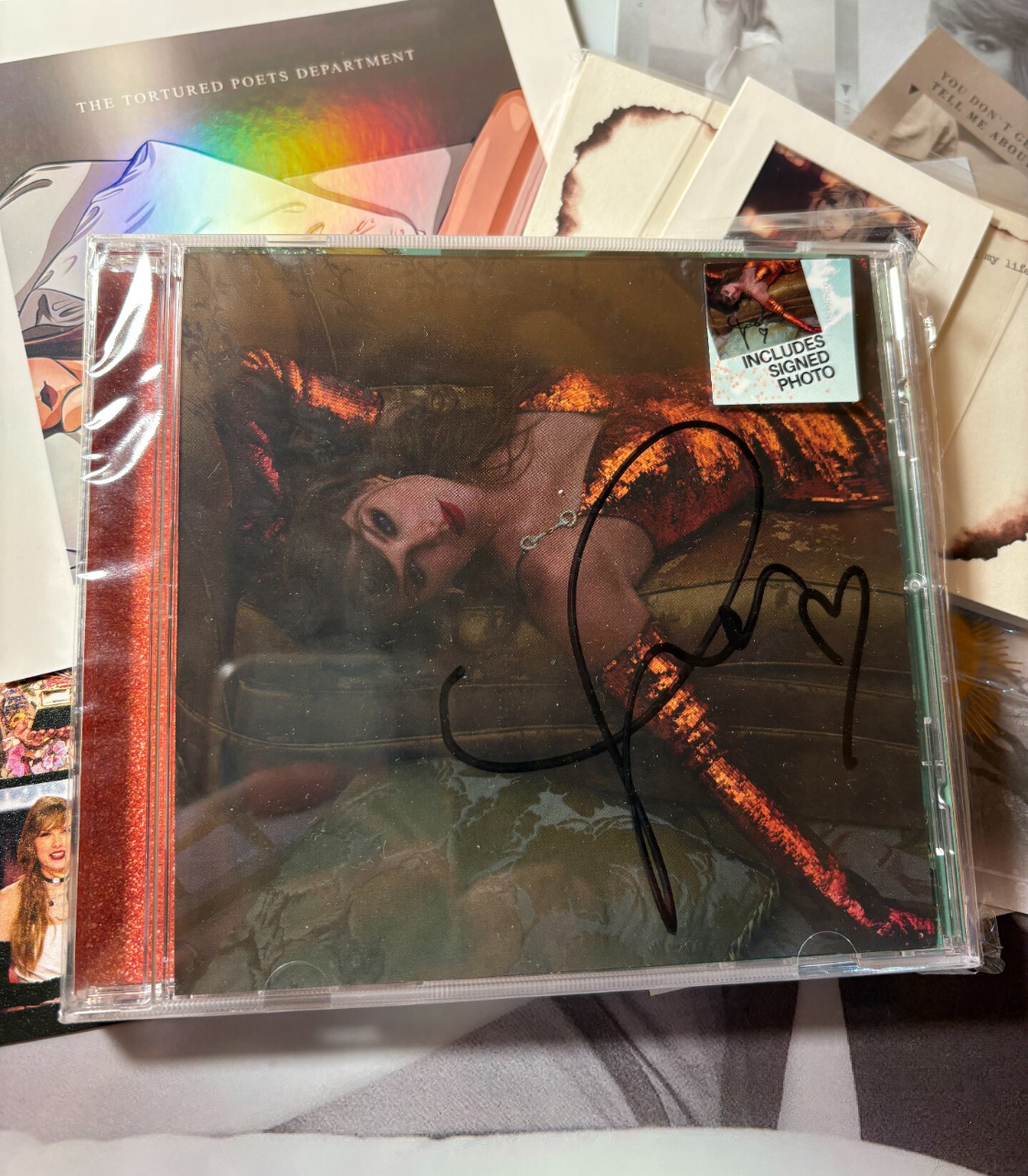 Taylor Swift The Life Of A Showgirl Signed CD US Edition Open Box