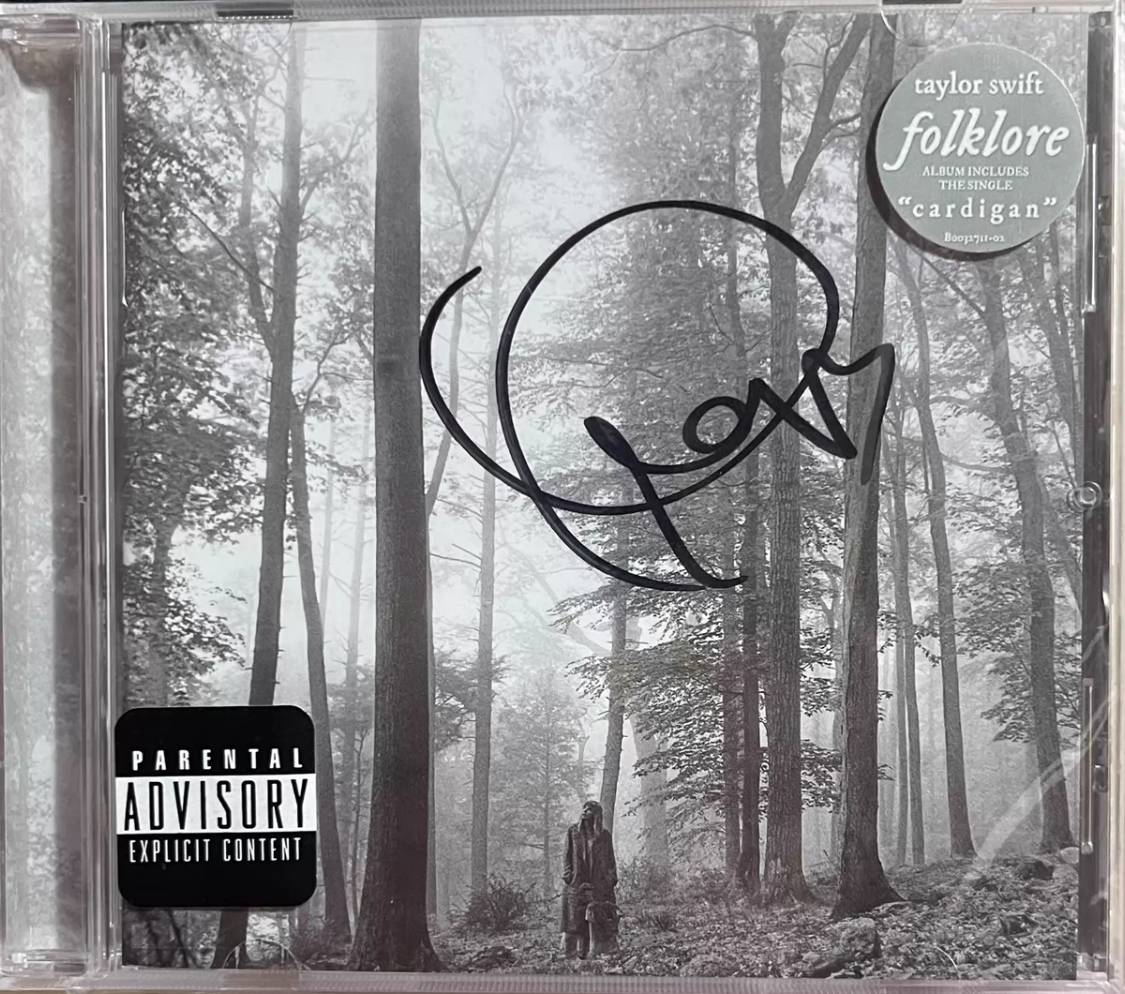 Taylor Swift Folklore Signed CD Autographed First Press Heart Signature Sealed
