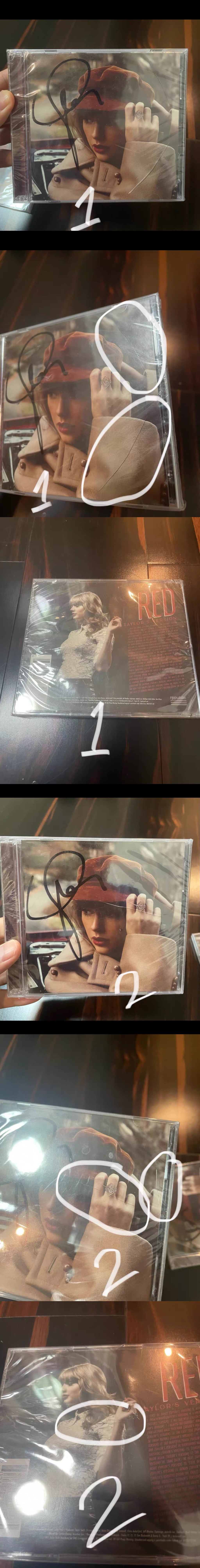 Taylor Swift Red (Taylor's Version) Signed CD (Single Copy, Sealed w/ Cracked Case)