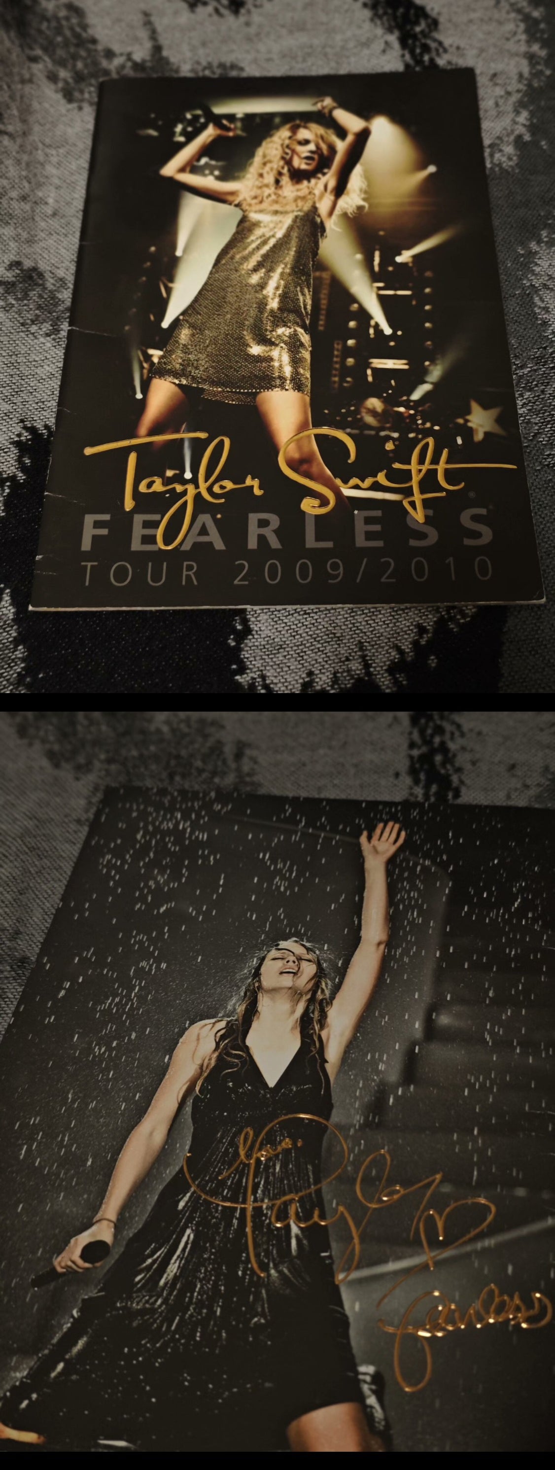 Taylor Swift Fearless Tour Program 2009/2010 (Gold Signature Version, Physical Copy)