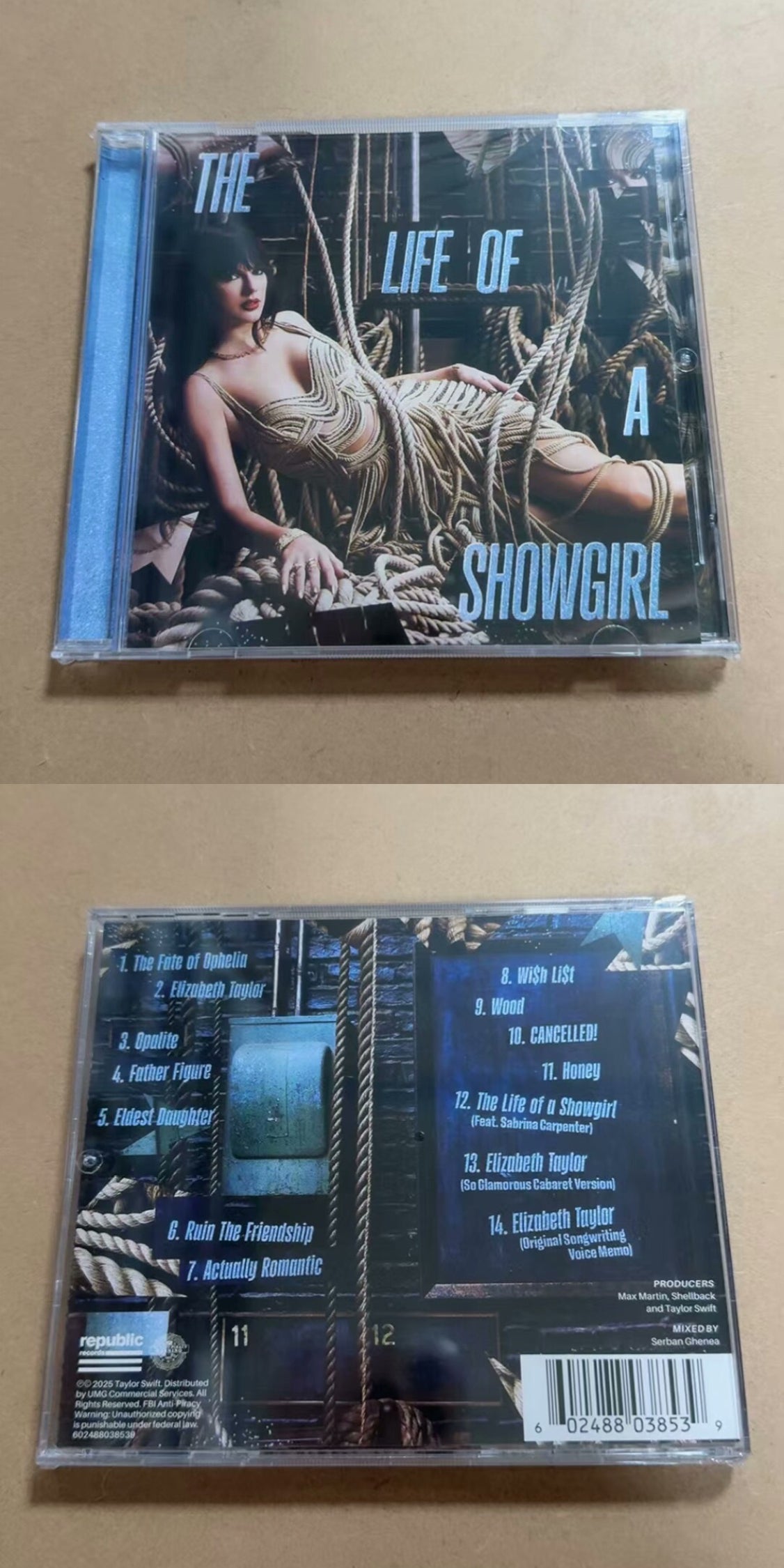 Taylor Swift The Life of a Showgirl CD (Special Cover, Bonus Tracks Version, Sealed)