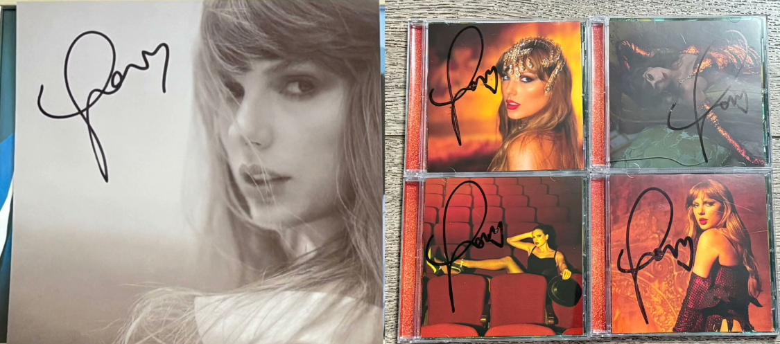 Taylor Swift – TTPD + Showgirl Signed Cards Bundle 5pcs Bonus