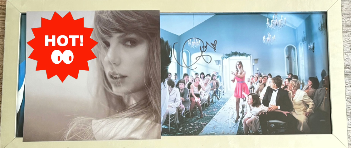 Taylor Swift – Speak Now Wedding Frame Signed + Eras Tour Snow Globe Bundle NM/VG+