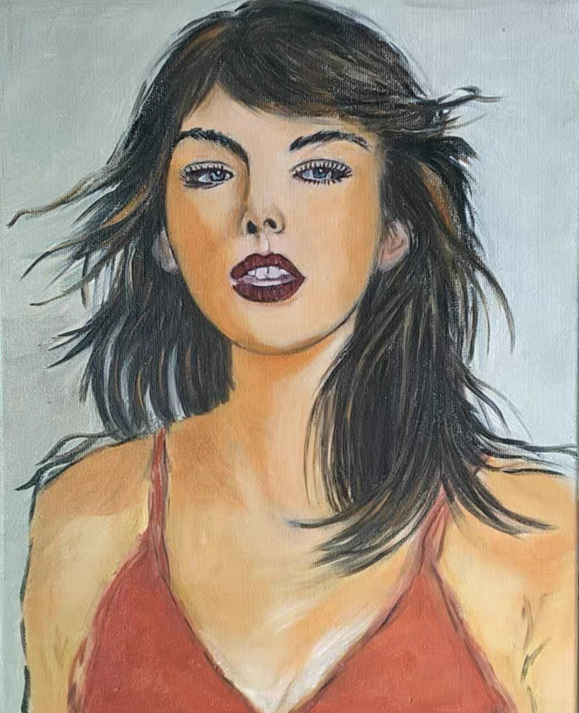 Taylor Swift – “Wind In My Hair, I Was There” Hand-Painted Art 40x50cm