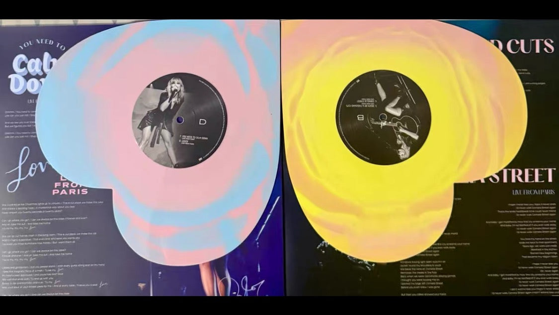 Taylor Swift folklore Variant #8 US Translucent Vinyl + Lover Heart-Shaped Vinyl 2.0 Bundle