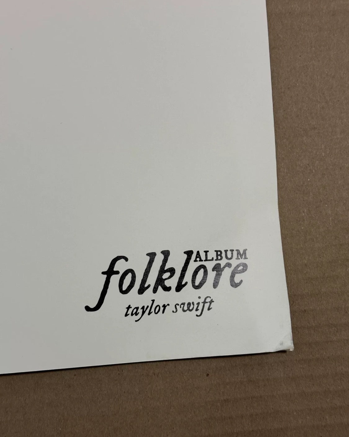 Taylor Swift *The Eras Tour* official "August" poster with foil finish, minor edge wear, shipped in protective tube.