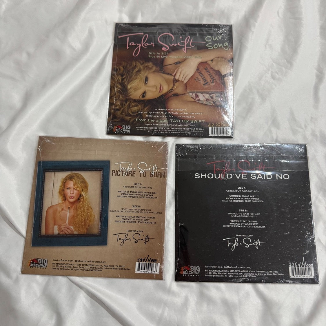 Taylor Swift – Debut Era 7" Vinyl Singles Bundle (3x 7")