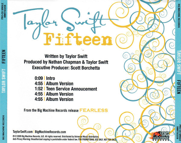Taylor Swift – Fifteen – CD – image 2