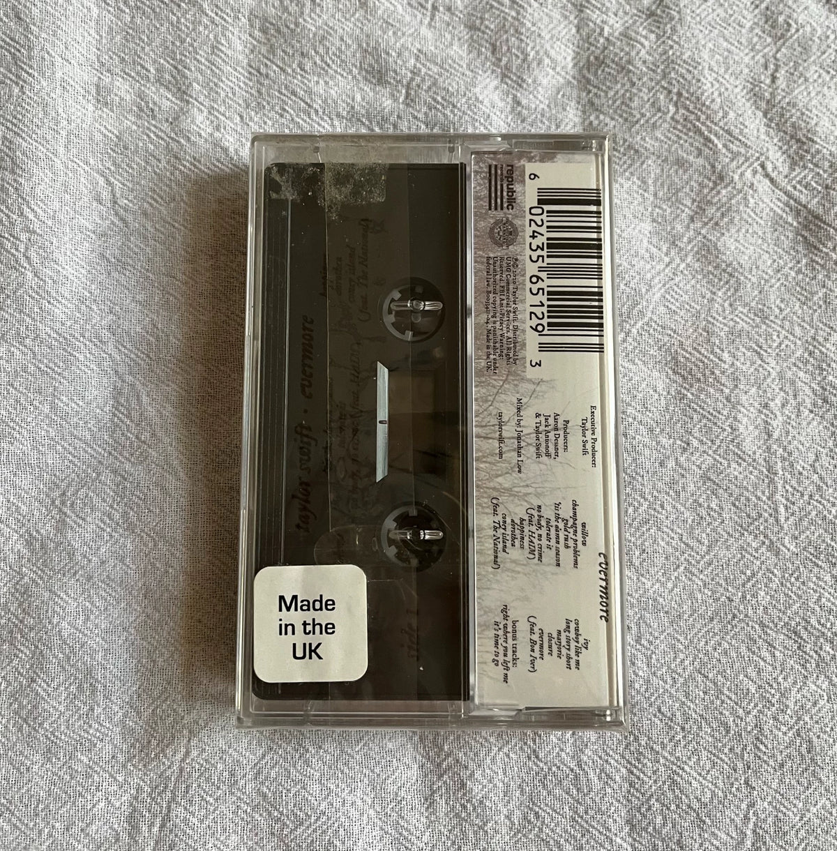 Taylor Swift – evermore — UK-Made Cassette — actual item photo 3