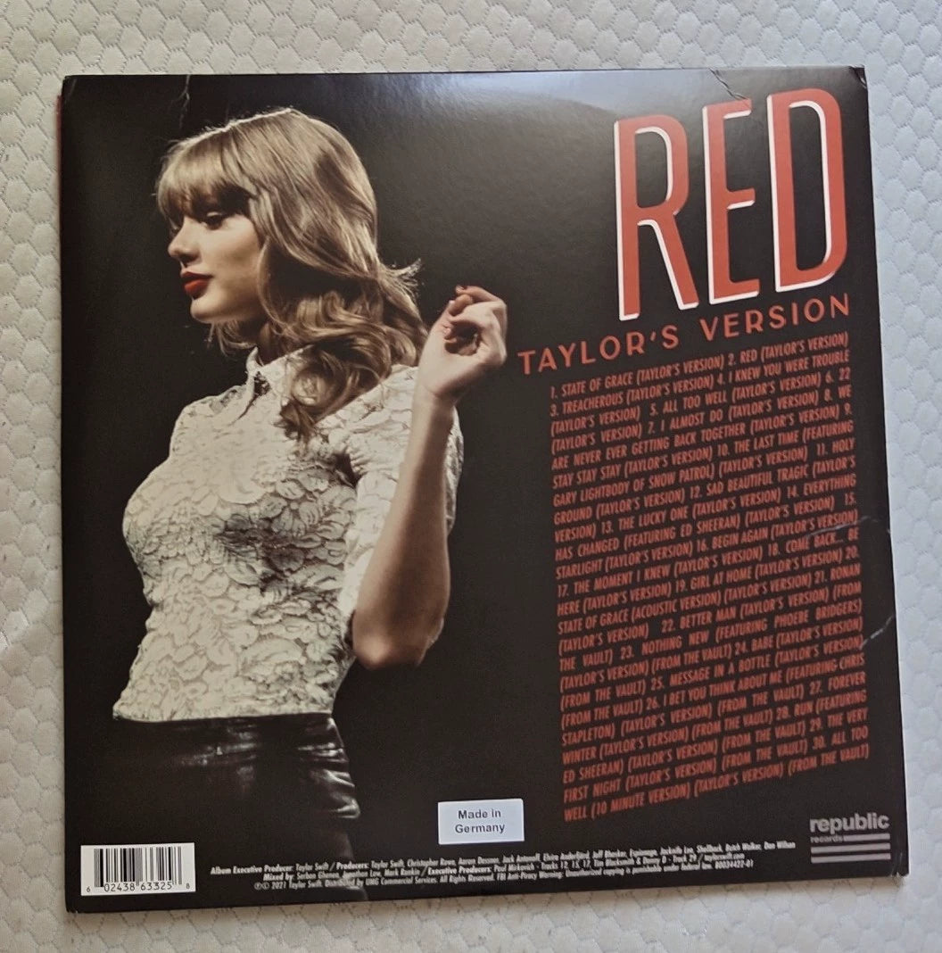 Taylor Swift – Red (Taylor's Version) — 4LP, Opened — actual item photo 2