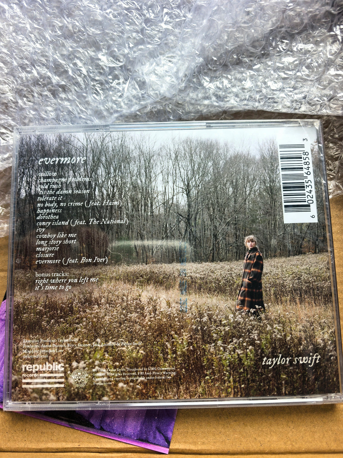 Taylor Swift – Evermore – US CD