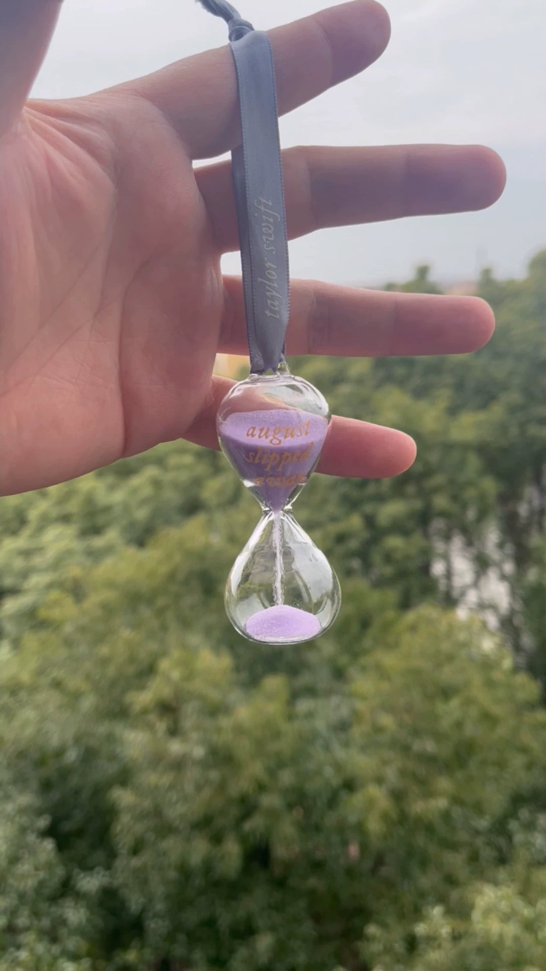Taylor Swift august slipped away official hourglass ornament