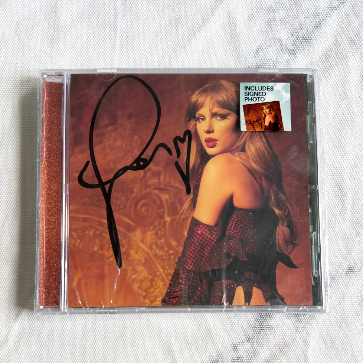Taylor Swift – The Life of a Showgirl — Signed CD Cover 3, Cracked Case — actual item photo 1