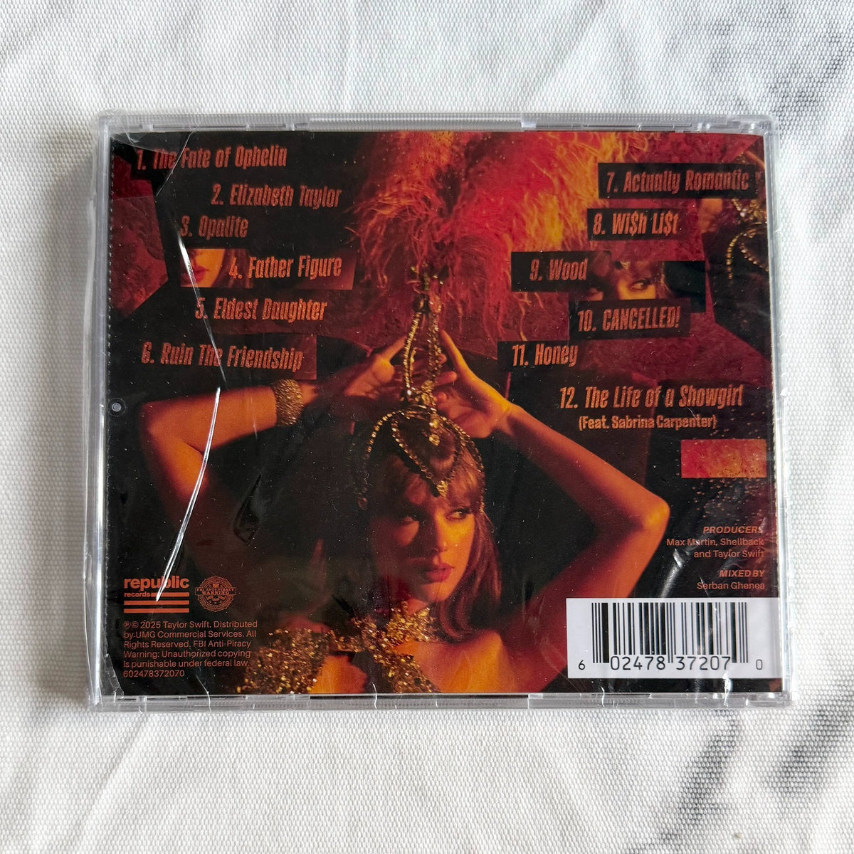 Taylor Swift – The Life of a Showgirl — Signed CD Cover 1 with Heart — actual item photo 2