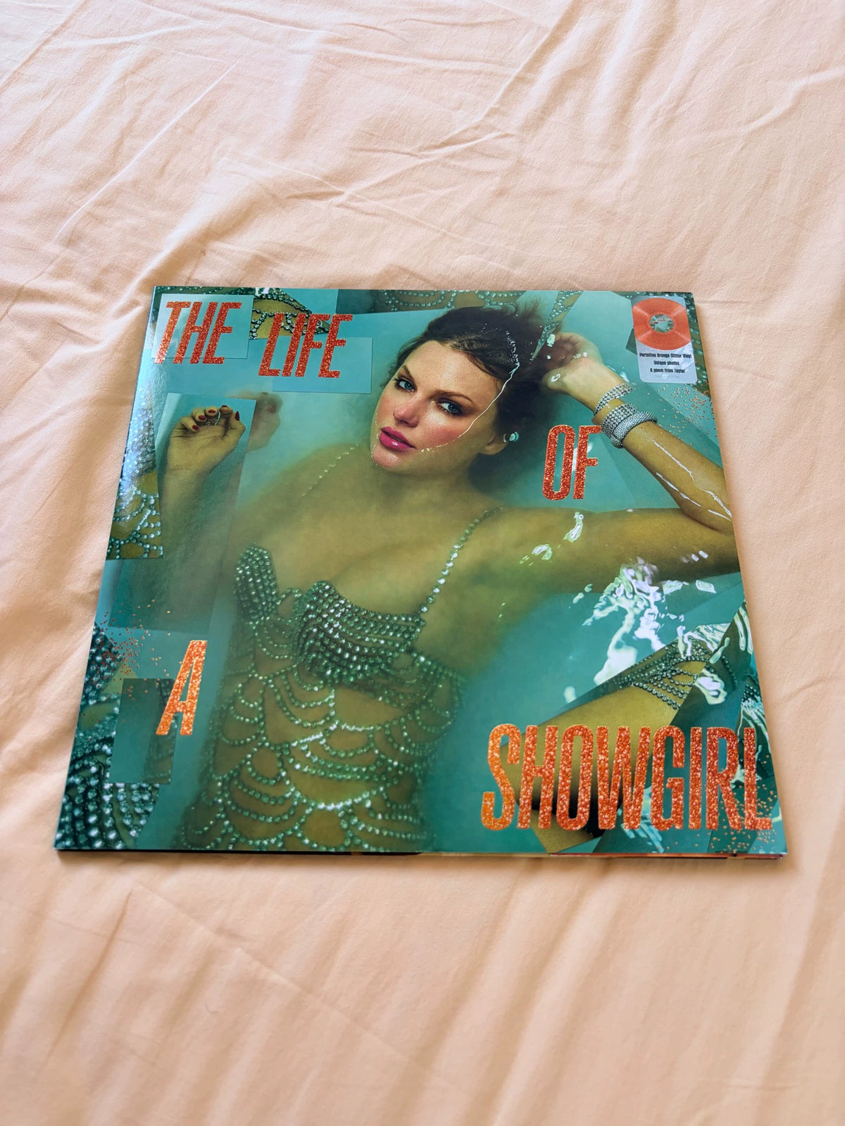 Taylor Swift – The Life Of A Showgirl – German Orange Glitter LP, Opened