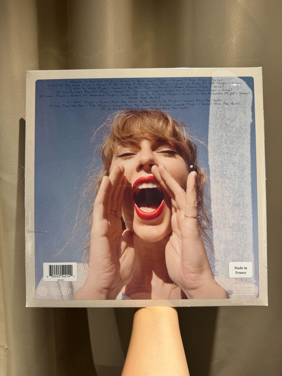 Taylor Swift – 1989 (Taylor's Version) – Blue Vinyl 2LP – Damaged Corner – actual item photograph 2