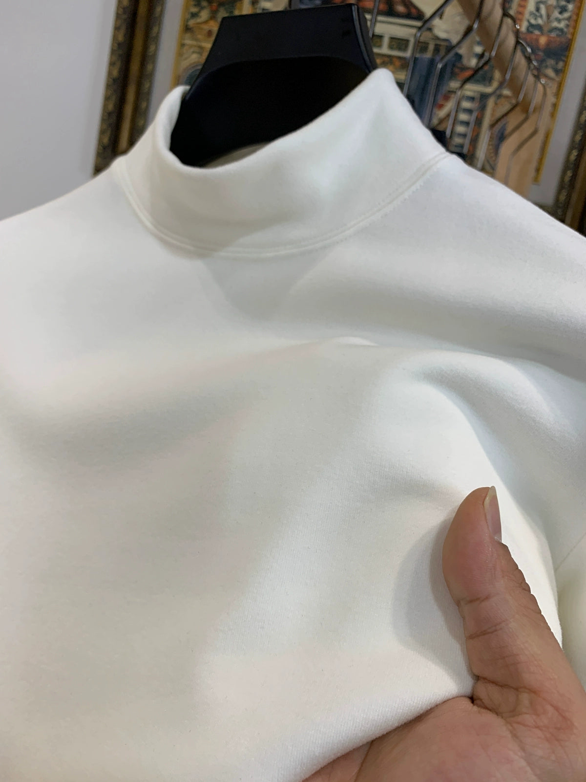 Semi-turtleneck winter sweater warm inner top double-sided velvet long-sleeved men's German velvet bottoming shirt men's autumn and winter t-shirt