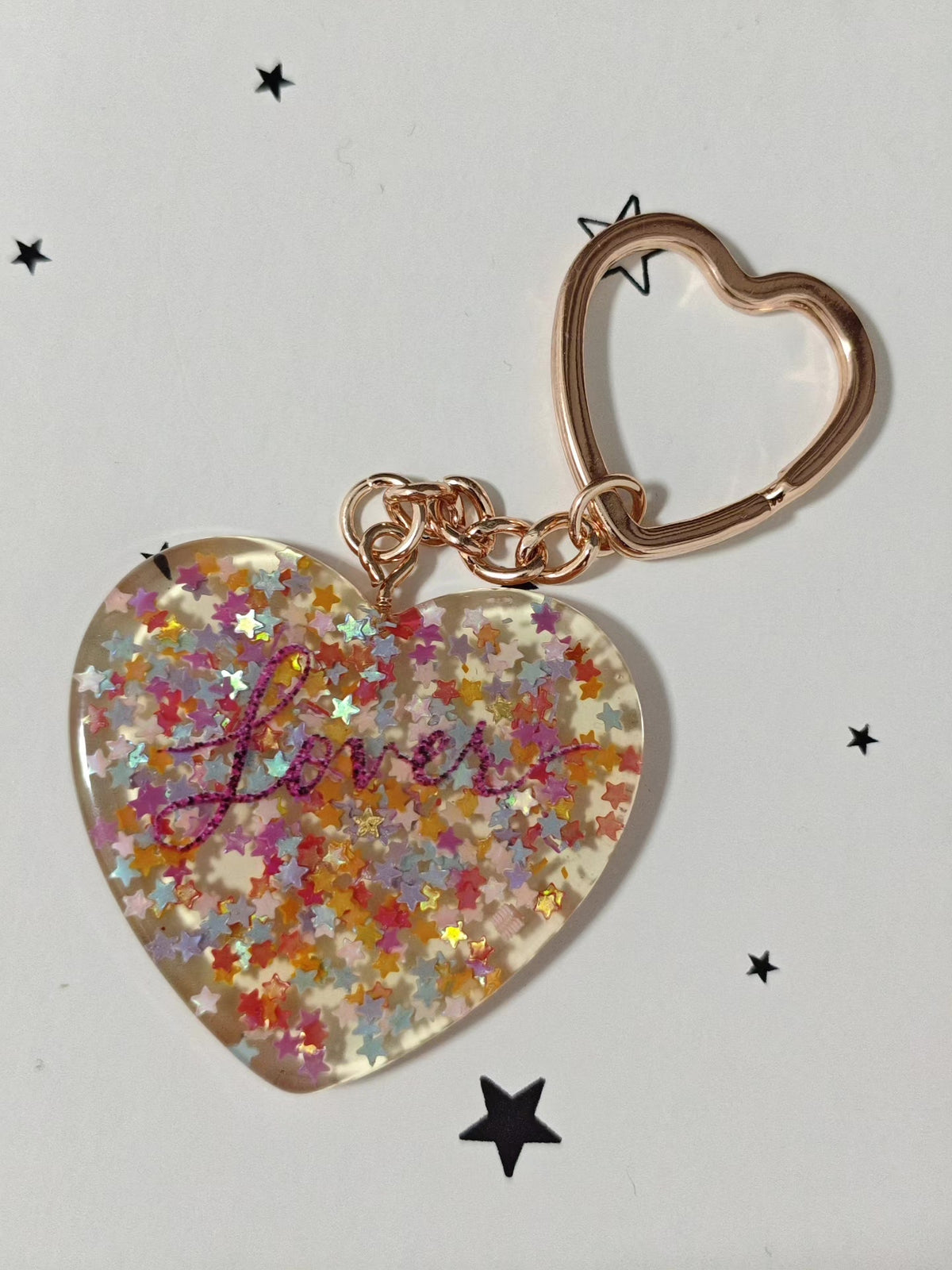 Taylor Swift – Lover – Glitter Heart Keychain